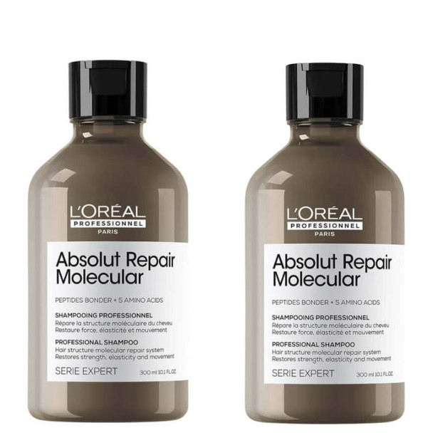 L'Oréal Professionnel Absolut Repair Molecular Sulfate-Free Molecular Repairing Shampoo 300ml Duo