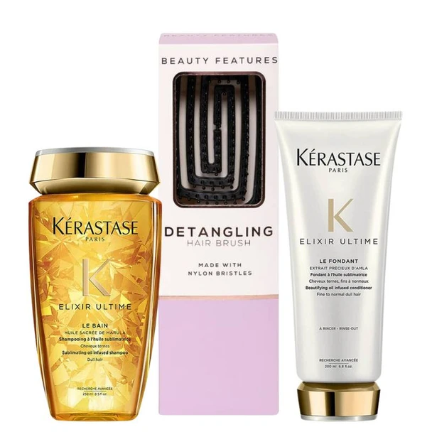 Kérastase Elixir Ultime Shampoo & Conditioner Duo With Free Detangling Hairbrush
