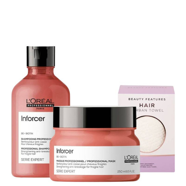 L'Oréal Professionnel Inforcer Shampoo & Mask With FREE Microfibre Hair Towel