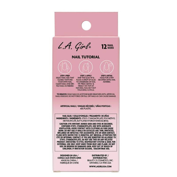 L.A. Girl Nail Tips Oh...So Shiny Artificial Nail Tips - Back