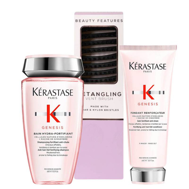 Kerastase Genesis Shampoo & Conditioner Duo with FREE Vent Hairbrush