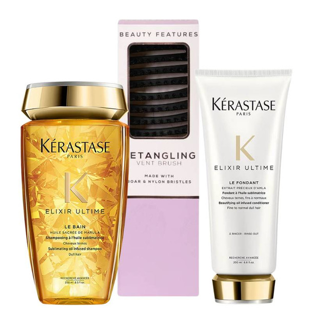 Kérastase Elixir Ultime Shampoo & Conditioner Duo With Free Vent Hairbrush