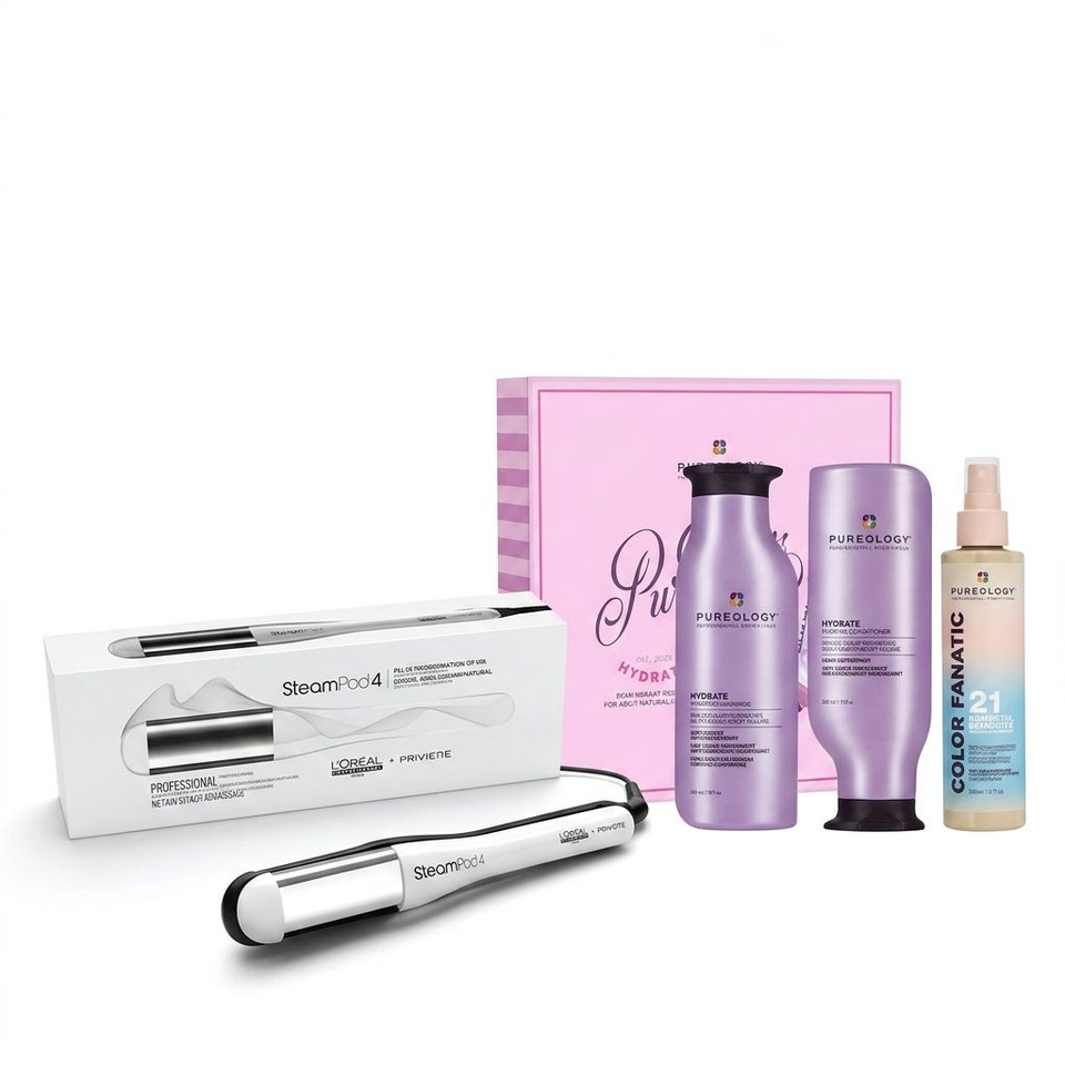 L'Oreal Professionnel Steampod 4.0 With FREE Pureology Hydrate Gift Set ...