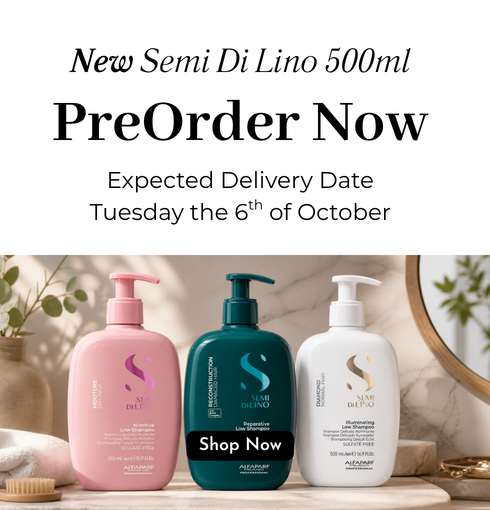 new 500ml alfaparf semi di lino shampoos now available for pre order
