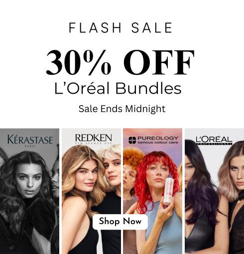 🚨 FLASH SALE ALERT! 🚨 Get 30% OFF on fabulous L'Oréal bundles at BeautyFeatures! 💁♀️ Grab your favorites from Kérastase, Redken, Pureology, and L'Oréal before midnight! 🕛✨ #BeautyDeals #GlamGoals
