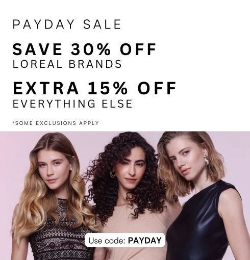 ποΈπ It's PAYDAY SALE time at BeautyFeatures! Enjoy a fab 30% OFF on all your fave L'OrΓ©al brands and don't miss an EXTRA 15% OFF everything else! Treat yourself today! πβ¨ #BeautyDeals #PaydaySale