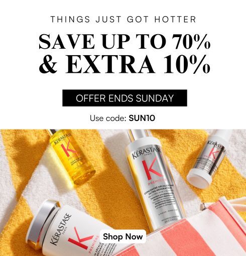 🔥Things just got hotter at BeautyFeatures! Save up to 70% + an EXTRA 10% off with code SUN10 🌞💄 Get your hands on fab Kérastase goodies before Sunday! #BeautyDeals #HairGoals