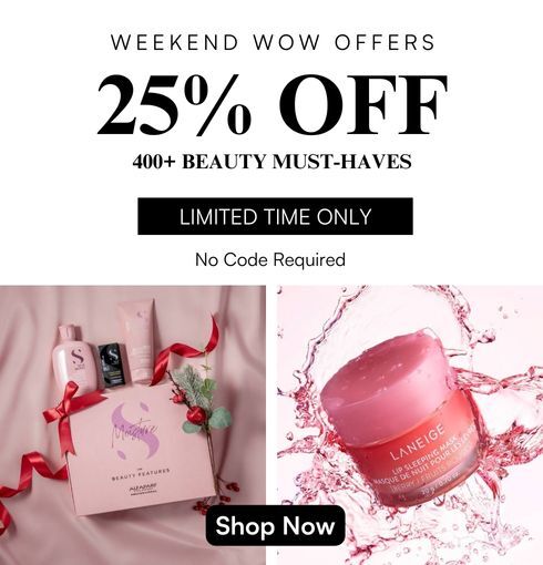 ✨ Get ready to glow, beauties! 💄 Enjoy 25% OFF on 400+ beauty must-haves at BeautyFeatures! Hurry, this weekend wow offer won't last long. 🛍️ Shop now with NO code needed! 💖 #BeautyDeals #WeekendWow