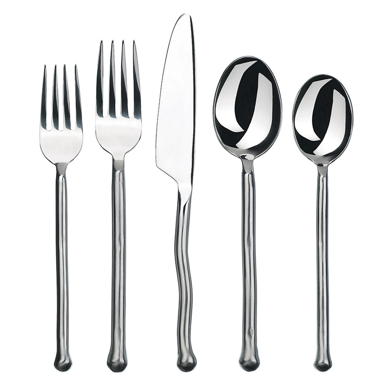 ReaNea 20-Pieces Matte Black Silverware Set Stainless Steel Cutlery  Flatware Set, Set Service for 4