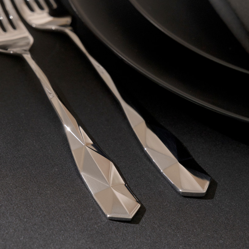 Stealth Silver Plated Mirror - 5 piece place setting set