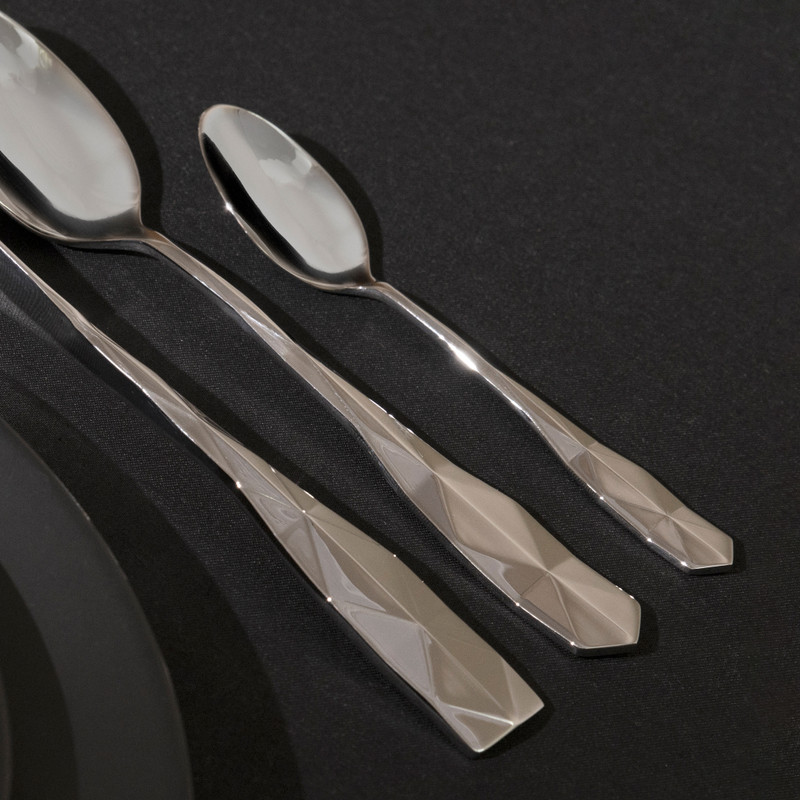 Stealth Silver Plated Mirror - 5 piece place setting set