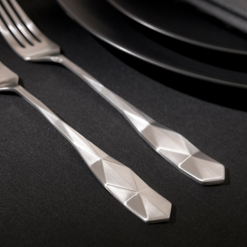 Stealth Silver Plated Matte - 5 piece place setting set