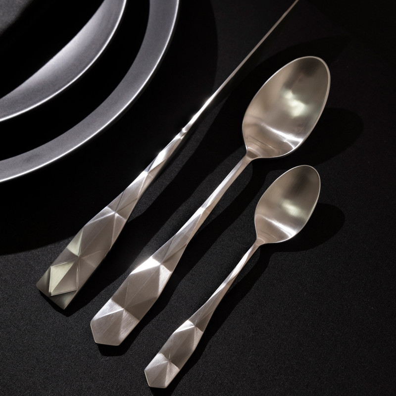 Stealth Silver Plated Matte - 5 piece place setting set