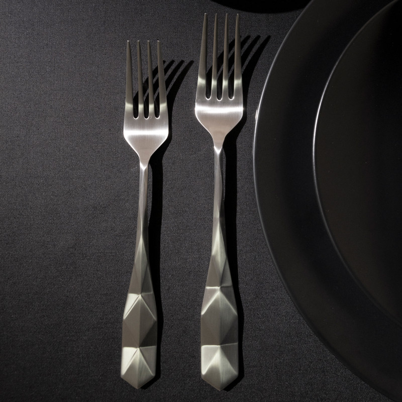 Stealth Silver Plated Matte - 5 piece place setting set