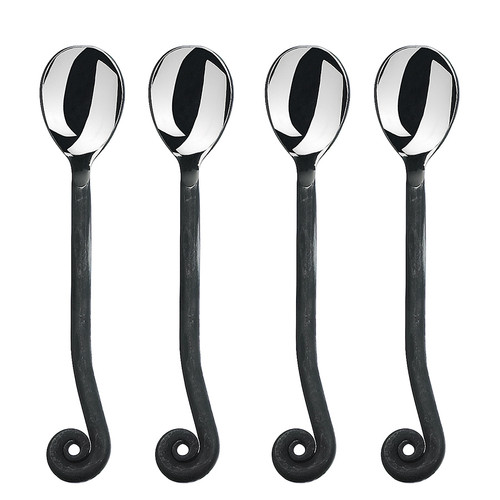 カトラリー(スプーン等) Gourmet Settings / Treble Clef Shop Treble Clef 4 Piece Minispoon Sets (Handmade Flatware