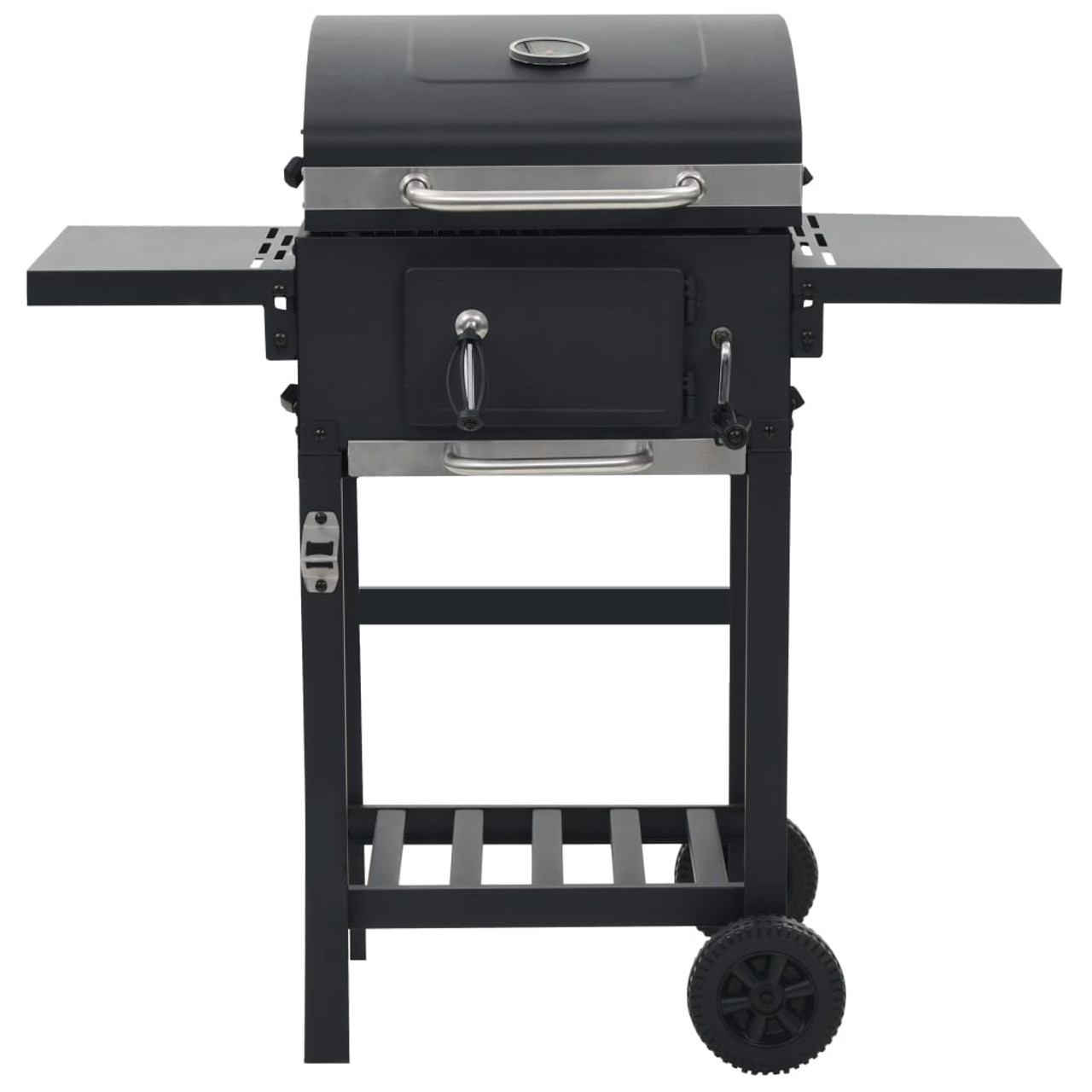 Inspirere Ikke nok talsmand Charcoal-Fueled BBQ Grill with Bottom Shelf Black - The Woodley Outlet