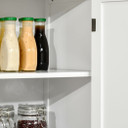 Freestanding Kitchen Cupboard, 6-Tier Cabinet Organizer w/ 4 Adjustable, White