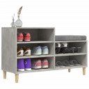 Shoe Cabinet Concrete Grey 102x36x60 cm Engineered Wood