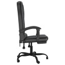 Massage Reclining Office Chair Black Faux Leather