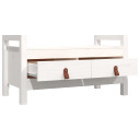 Hall Bench White 80x40x43cm