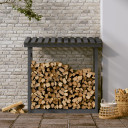 Firewood Rack Grey