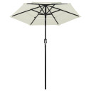 3-Tier Parasol with Aluminium Pole - 2m to 3.5m - sand,green,anthracite,taupe,bordeaux red,terracotta,black,azure blue