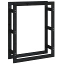 Firewood Rack Black 80x25x100cm