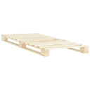 Pallet Bed Frame - Solid Pine Wood - 90x200cm to 200x200cm - wood colour/grey/brown