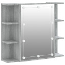 Mirror Cabinet with LED Grey Sonoma