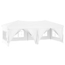 Folding Party Tent with Sidewalls White
