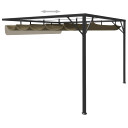 Garden Wall Gazebo with Retractable Roof 3x3 m - 180 g/m²
