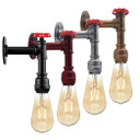 LEDsone Vintage Industrial Retro Arm Water Pipe Valve Lamp E27 - multiple colours displayed