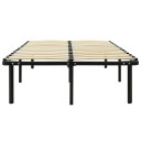 Bed Frame Black Metal 90x200 cm to 200x200 cm