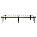 Bed Frame Black Metal 90x200 cm to 200x200 cm