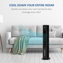 Quiet Air Cooler, Humidifier Evaporative Ice Cooling Fan Bedroom, Black