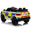 LEADZM Dual Drive 12V 7A.h Police Car with 2.4G Remote Control (White) - Rechargeable ride-on police car for children 3-8 years old