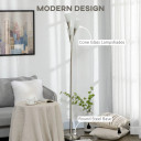 Modern Floor Lamp with Uplighter Design, Steel Frame, and Foot Switch