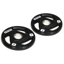 Olympic Weight Plates, Tri-Grip Barbell Weights Set with 2'' Holes, 2 x 5kg