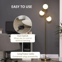 Modern Gold Floor Lamp with Three Lights