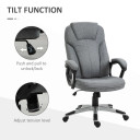 High Back Home Office Chair Height Adjustable Computer Chair w/ Armrests, Grey