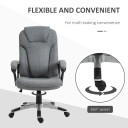 High Back Home Office Chair Height Adjustable Computer Chair w/ Armrests, Grey