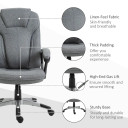High Back Home Office Chair Height Adjustable Computer Chair w/ Armrests, Grey