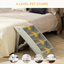 Grey Portable Dog Steps with Non-Slip Surface - Ideal for Small Pets under 10 kg