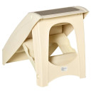 Beige Foldable Non-Slip Pet Stairs for Small Dogs and Cats
