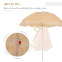 Patio Garden Hawaii Beach Sun Umbrella Sunshade Hawaiian Folding Tilting Parasol