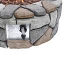 Garden Small Gas Fire Pit, Outdoor Heater with Lava Rocks & Cover