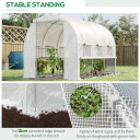 Large Outside Backyard Plant Greenhouse Hot House w/ Zippered Doors White