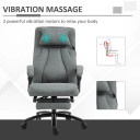 Massage Office Chair with 2-Point Vibration Pillow USB Power 360� Swivel Wheels