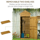 Wooden Garden Storage Shed Tool Cabinet w/ Two Lockable Door 191.5x79x49cm