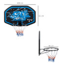 Wall Mounted Basketball Hoop Mini Basketball Hoop for Door & Wall Use, Blue